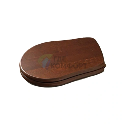 Ретро сиденье для унитаза KERASAN: изысканная классика в цвете дерево с бронзой (109340) - фото 1