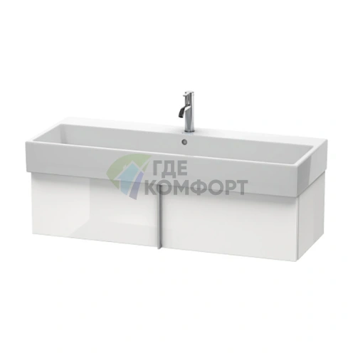 База под раковину Duravit VA 298x1184x431 с выдвижным ящиком, белая глянцевая (VA612902222) - фото 1