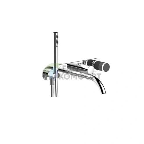 Смеситель для ванны Fantini Nice со встроенным ручным душем и изливом 200 мм, хром (65 02 S021SB) - фото 1