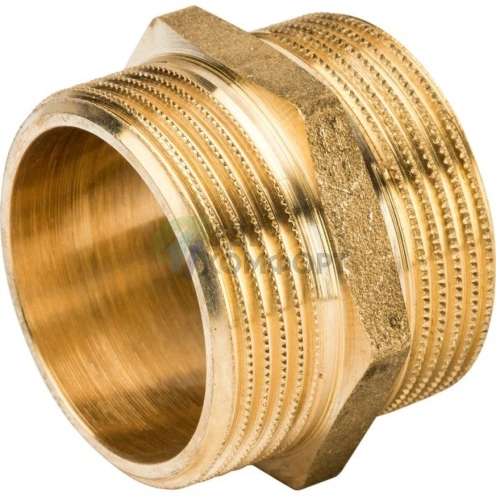 Ниппель STOUT НН 1 1/2 наружная резьба латунный - фото 4