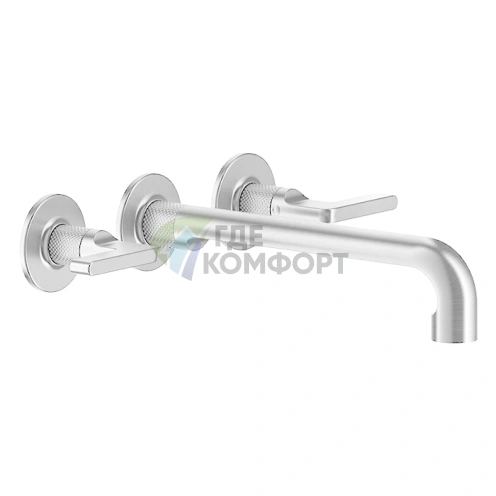 GESSI INCISO Встраиваемый смеситель для раковины на 3 отверстия, излив 255-235 мм, хром (58092#031) - фото 1