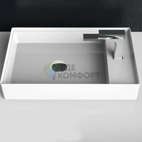 Накладная раковина Artceram SCALINO 38x60 см, белая матовая, 1 отверстие, без слив-перелива (ACA038 05 00) - фото 1