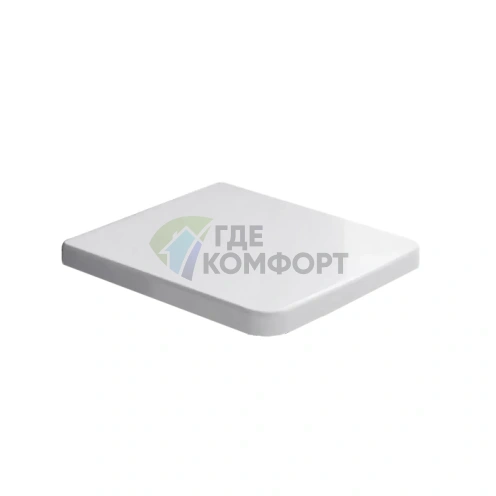 Сиденье для унитаза Kerasan Ego белое с микролифтом и хромированными шарнирами (328801) - фото 1