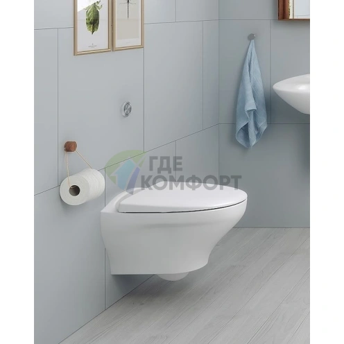 Подвесной унитаз Gustavsberg Estetic Hygienic Flush белый - фото 2