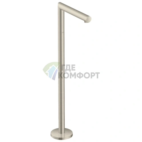 Излив для ванны AX Uno напольный, выступ 226 мм, цвет шлифованный никель (45412820) - фото 1