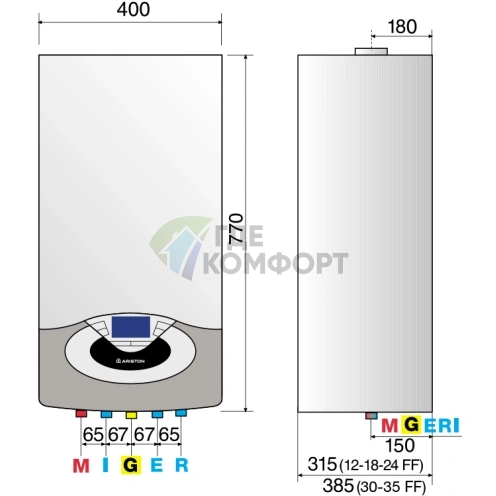 Газовый конденсационный настенный котел Ariston Genus Premium EVO System 30 - фото 6