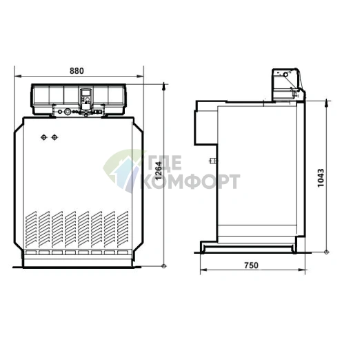 Газовый котел Buderus Logano G334-94 WS (94 кВт)(AW.50.2-Kombi) - фото 4