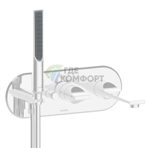 Смеситель для ванны BOSSINI APICE встраиваемый с ручным душем Slim (Z00555.045) - фото 1