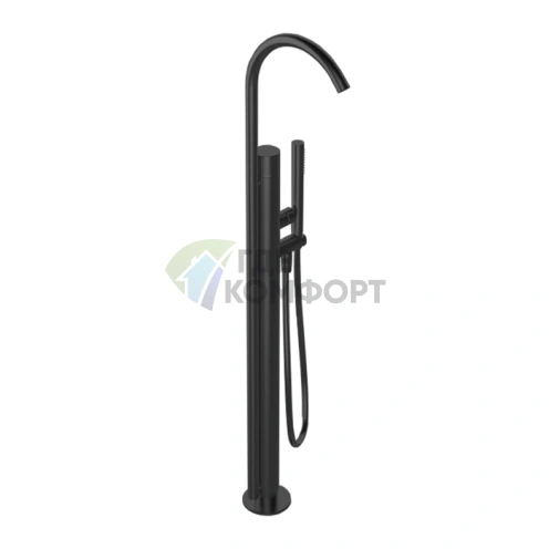 Напольный смеситель для ванны FANTINI AA/27 с ручной лейкой в цвете Matt Gun Metal PVD (33 P5 Y080B) - фото 1