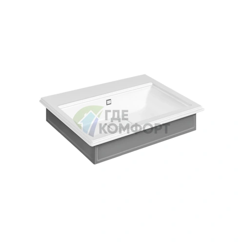 Раковина Gessi Eleganza накладная-подвесная 70x52 см, белая (RAL) - фото 1