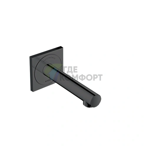 Электронный смеситель AX Uno для раковины, настенный, 160 см, полированный черный хром (45110330) - фото 1