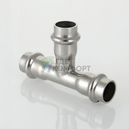 Пресс-тройник 22 х 18 х 22 мм из нержавеющей стали VTi.931.I.221822 VALTEC (ВАЛТЕК) - фото 6