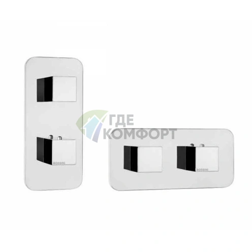 Термостат Bossini с запорным клапаном: высокая пропускная способность для вертикального и горизонтального монтажа (Z030204000) - фото 1