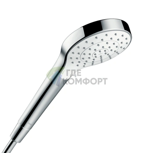 Ручной душ HG Croma Select S 110 1jet Rain с технологией EcoSmart (белый/хром) (26805400) - фото 1
