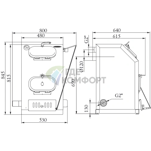 Твердотопливный напольный одноконтурный котел Термофор Прагматик Электро 25кВт АРТ ТЭН 9кВт фото 1