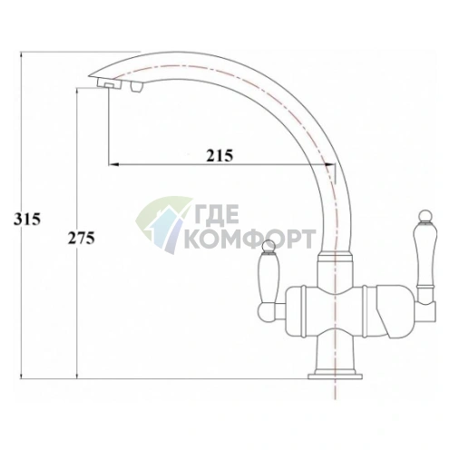 Смеситель для кухни Zorg ZR 327 YF Chrome Black: Стиль и функциональность - фото 2