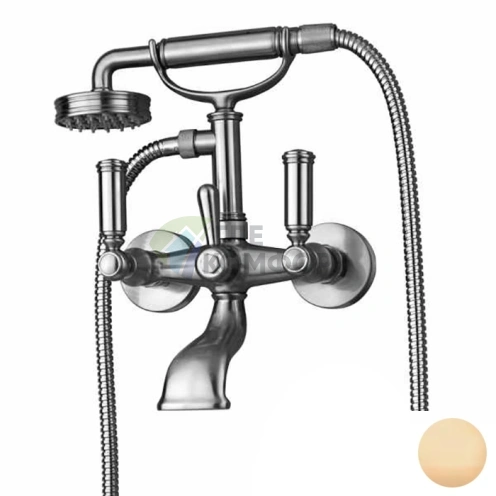 Смеситель для ванны Bossini Liberty с душевой лейкой и латунным шлангом в цвете античная бронза (Z001103.022) - фото 1