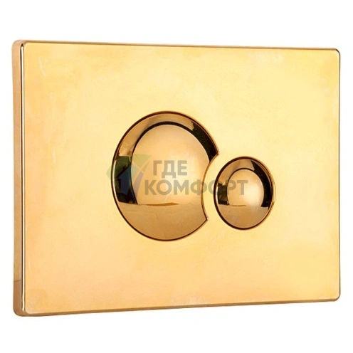 Стильная кнопка смыва для унитаза Sanit S706 в элегантном золотом цвете (арт. 16.706.88) - фото 1