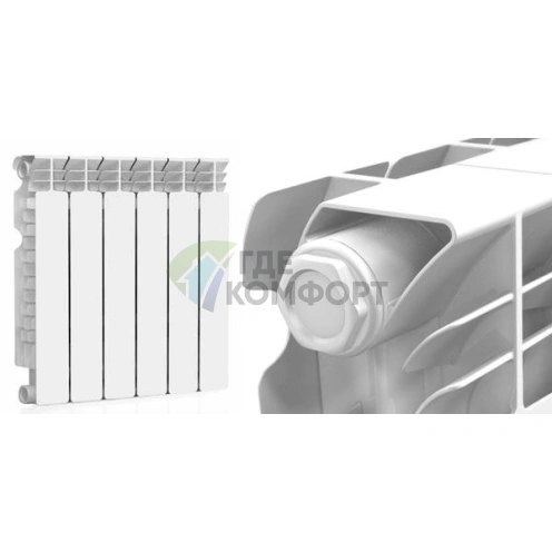 Радиатор Global ISEO 500 6 секций алюминиевый фото 2