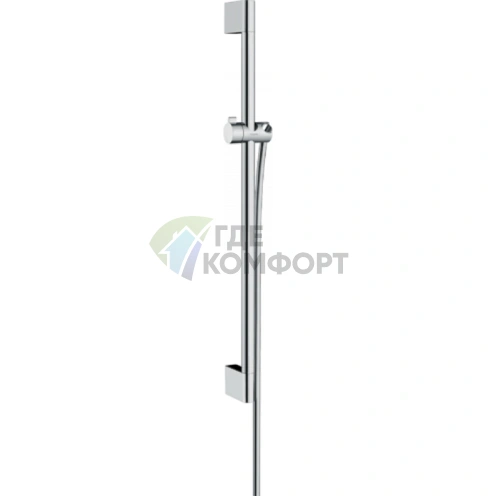 Душевая штанга HG UnicaCroma 65 см со шлангом 1,60 м и держателем для душа, хром (26503000) - фото 1