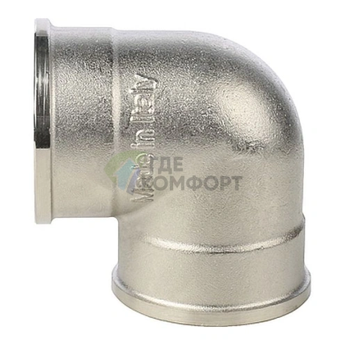 Угольник Stout внутренняя/внутренняя резьба латунный ВВ 1 1/2 никелированный - фото 3