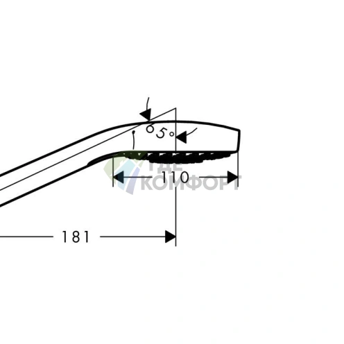 Ручной душ HG Croma Select S Multi с 3 режимами: SoftRain, IntenseRain, массажный (белый/хром) (26800400) - фото 2
