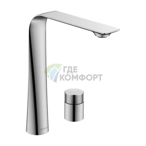 Смеситель для раковины Duravit D.1 с ручкой-цилиндром, хром (D11130009010) - фото 1