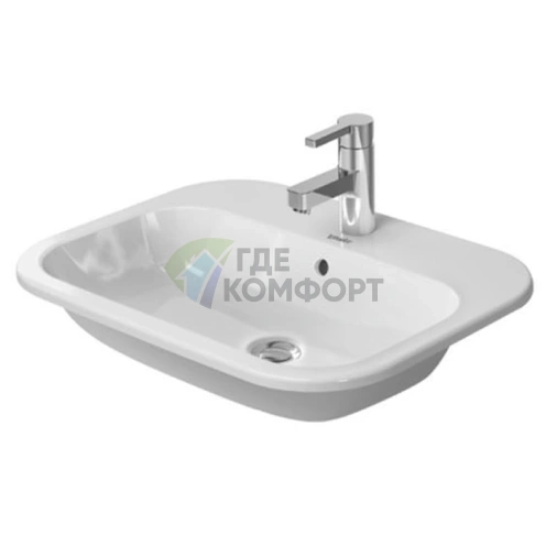 Раковина DURAVIT Happy D2 60x46 см для верхнего монтажа, белая (483600000) - фото 1