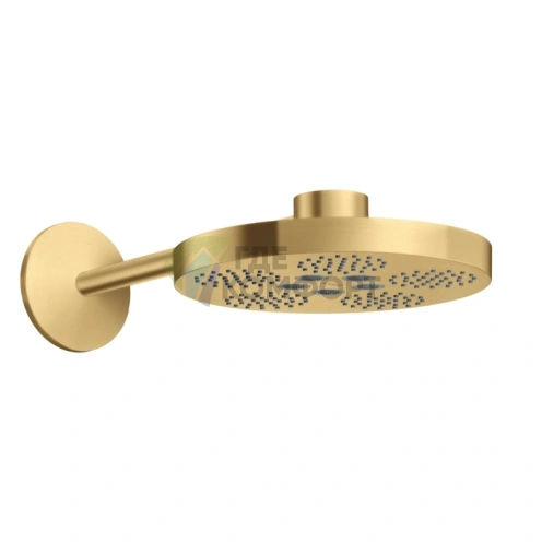 Верхний душ AXOR ONE 280 мм с держателем и 2 режимами в шлифованном золоте (48492250) - фото 1