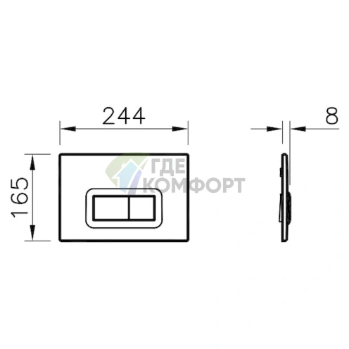 Кнопка смыва VitrA Normus 9773B003-7200 хром - фото 9