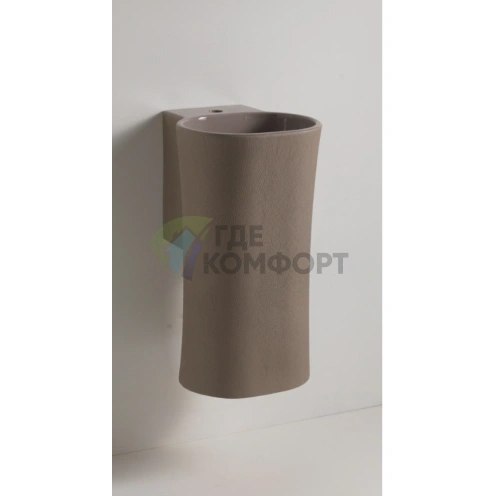 Подвесная раковина Azzurra Nativo 35х37x62 см без отверстия, белая - фото 3