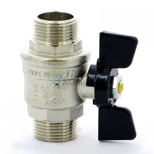 Bugatti Oregon шаровый кран полнопроходной 3/4 НР-НР, модель 327, ручка-бабочка - фото 3