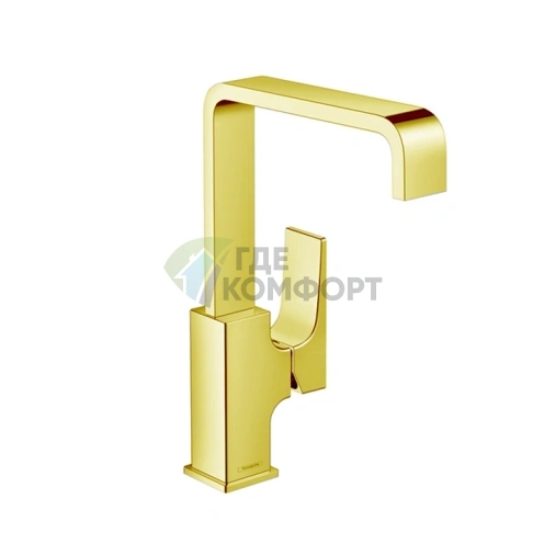 Смеситель для раковины Hansgrohe Metropol золото с донным клапаном (32511990) - фото 1