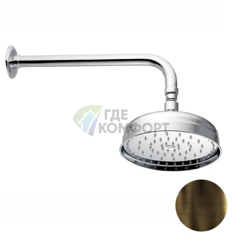 Верхний душ Nicolazzi 30 см в элегантном тёмно-бронзовом цвете (5702DB30) - фото 1