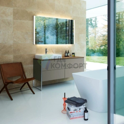 Консоль Duravit XSquare для раковины 1400х550 мм, цвет орех 77 (XS060GL77) - фото 1