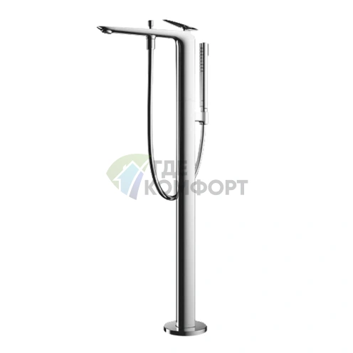 Напольный смеситель для ванны TOTO ZA с ручным душем, хром (TBP03301R) - фото 1