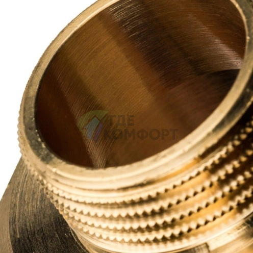 Ниппель STOUT НН переходной 1 1/2 х 1 латунный - фото 5