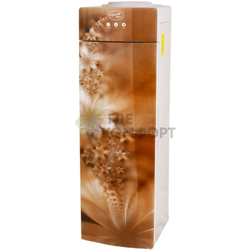 Кулер для воды напольный Aqua Well 2-JX-5 AW ПК YLR 2-JX-5 золотой с флуоресцентным рисунком - фото 1