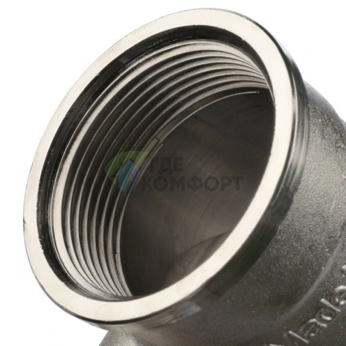 Угольник Stout внутренняя/внутренняя резьба латунный ВВ 1 1/2 никелированный - фото 11