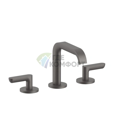 Смеситель для раковины Fantini Icona Deco: оружейная сталь, 3 отверстия, без донного клапана (53 P5 R106W) - фото 1