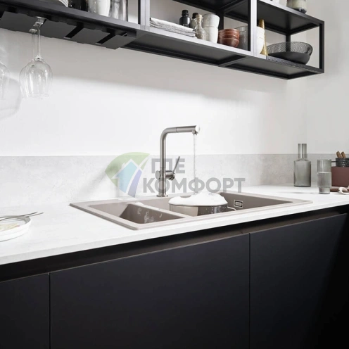 Кухонный смеситель Hansgrohe Talis M54 с выдвижным изливом и системой sBox (72809800) - фото 1