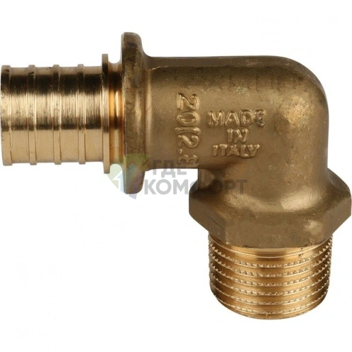 Stout Угольник-переходник с наружной резьбой 20xR 1/2 для труб из сшитого полиэтилена аксиальный - фото 13