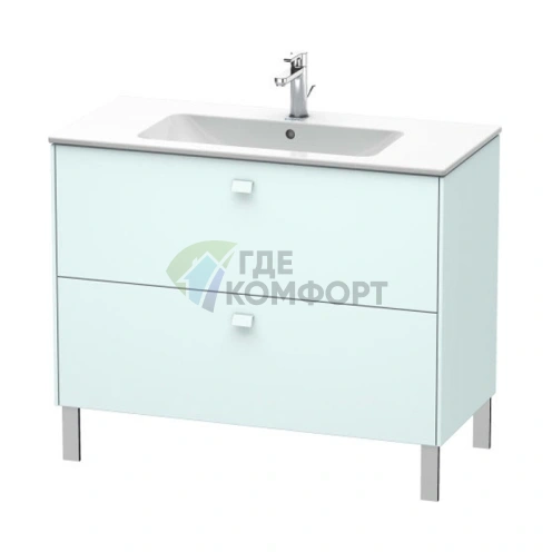 Тумба напольная Duravit Brioso 1020 мм с двумя ящиками, цвет светло-голубой матовый (BR440300909) - фото 1