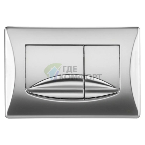 Кнопка смыва OLI River Dual 638506 в матовом хроме фото 1