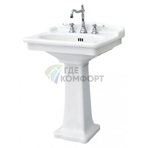 Консоль для ванной Artceram HERMITAGE 92x58 см белая с отверстием под смеситель - фото 4