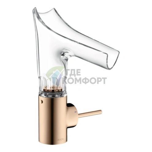 Смеситель для раковины AX Starck V 140, полированный черный хром (12123300) - фото 1