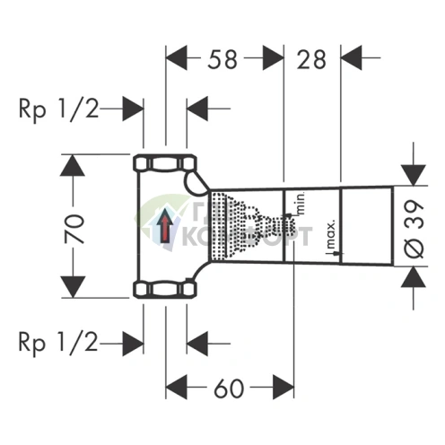 Декоративная накладка для запорного вентиля 1/2 — надежное сокрытие коммуникаций (15973180) - фото 2