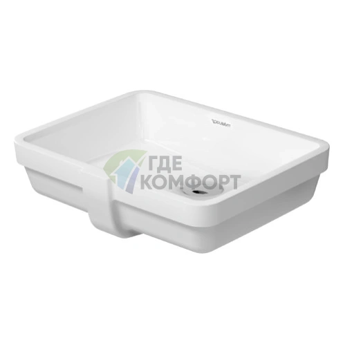 Раковина Duravit Vero для нижнего монтажа без отверстий, белый (330430000) - фото 1