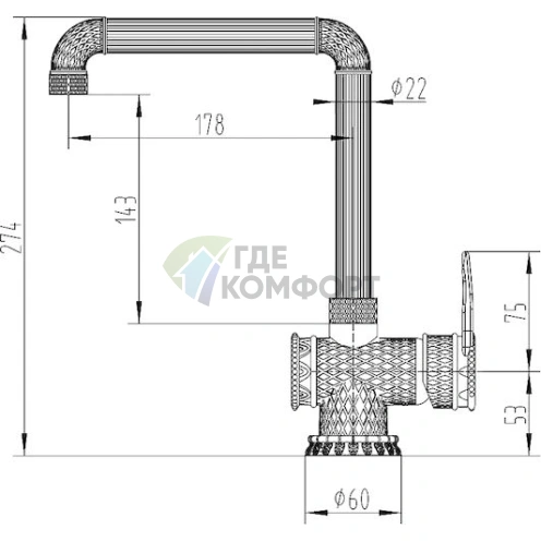 Смеситель для кухни Zorg Antic A 418 K SL - фото 2