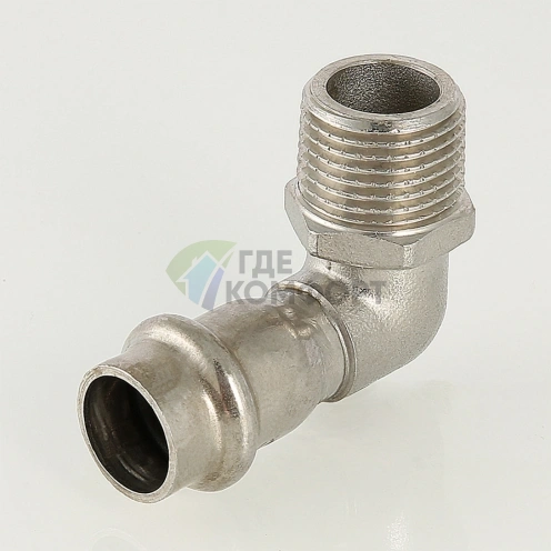 Пресс-угольник с наружной резьбой 28 мм х 3/4 из нержавеющей стали VTi.953.I.002805 VALTEC (ВАЛТЕК) - фото 4